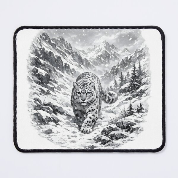 Item preview, Snow leopard in a mountain pass designed and sold by AggAverse.