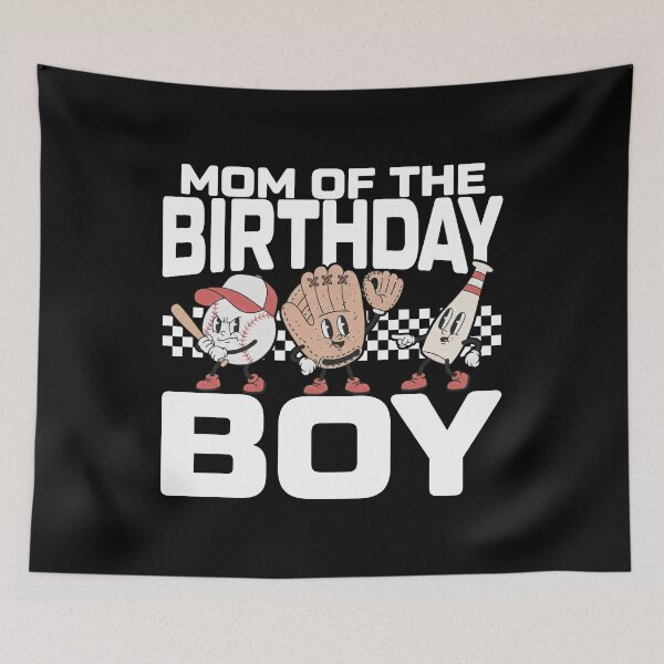 Item preview, Mom of the Birthday Boy Baseball Shirt designed and sold by KIROSALS.