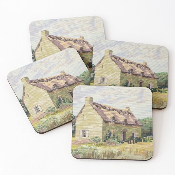 Item preview, French Countryside House Painting – Pastoral Rural Landscape Art designed and sold by CARRAANN.