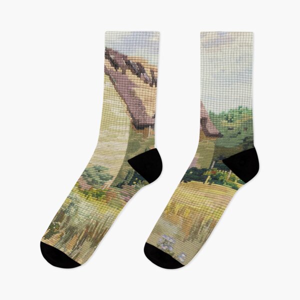 Item preview, French Countryside House Painting – Pastoral Rural Landscape Art designed and sold by CARRAANN.