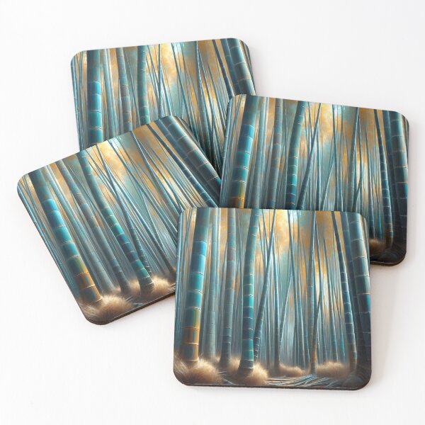 Item preview, Blue and Gold Bamboo Forest designed and sold by StudioKansai.