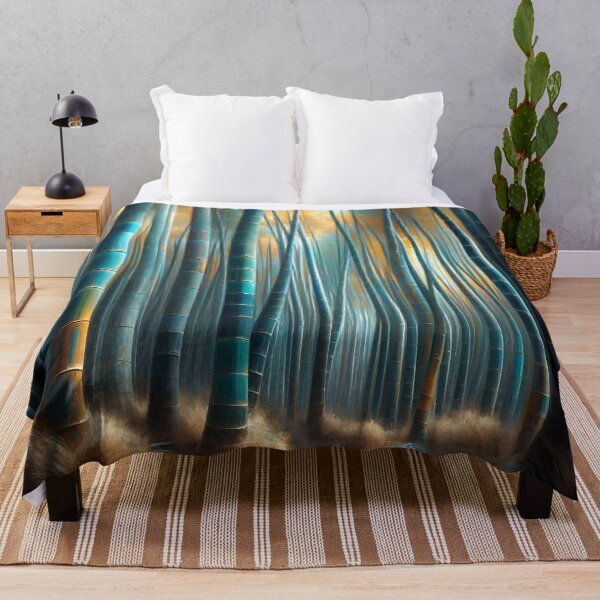 Item preview, Blue and Gold Bamboo Forest designed and sold by StudioKansai.