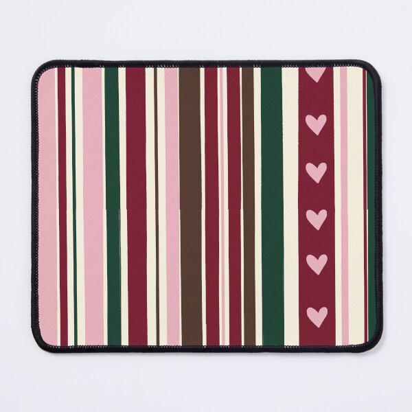 Item preview, Vintage Heart Stripe Pattern in Blush designed and sold by AtelierBrumeArt.