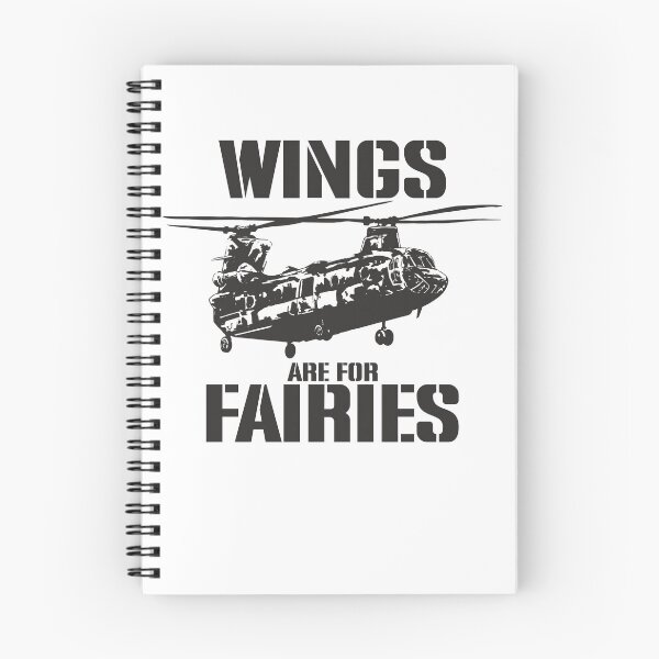 Item preview, Wings Are For Fairies Funny Chinook Helicopter Pilot Gear designed and sold by DynamicDesign.