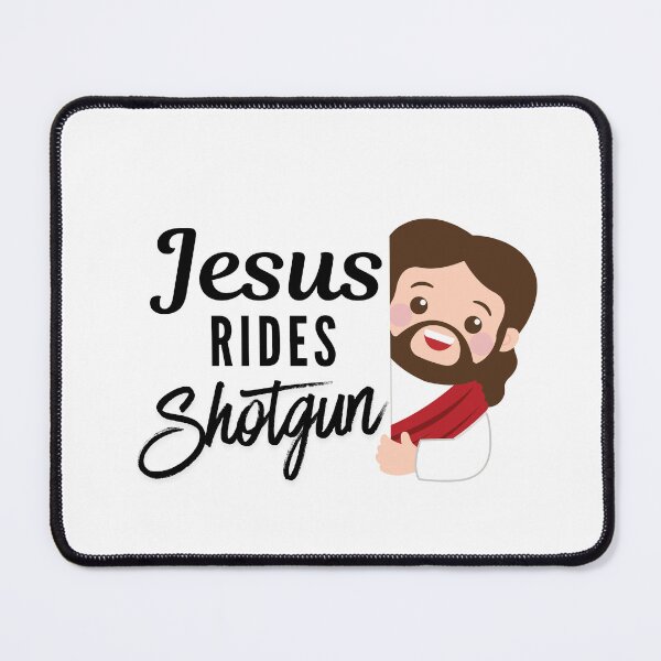 Item preview, Jesus Rides Shotgun | Christian Car Sticker & Shirt designed and sold by kmiDigitalHub.