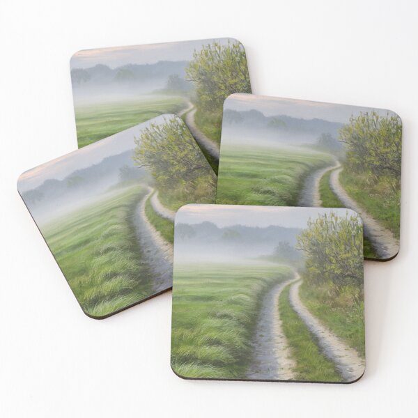 Item preview, Misty Countryside Path Painting – Serene French Landscape Art designed and sold by CARRAANN.