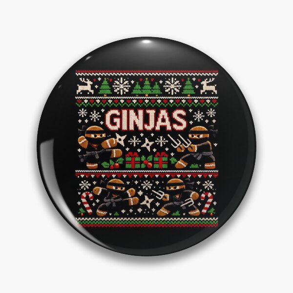 Item preview, Ginjas Gingerbread Cookie Christmas Ugly Sweater Ninjas Gear designed and sold by DynamicDesign.