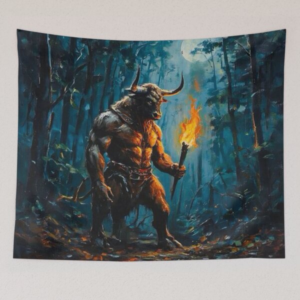 Item preview, Moonlit Minotaur designed and sold by TinCatOutPost.
