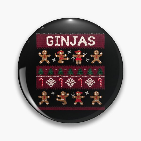 Item preview, Ginjas Gingerbread Cookie Christmas Ugly Sweater Ninjas Gear designed and sold by DynamicDesign.