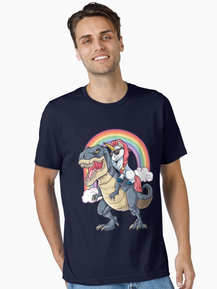 Unicorn Riding Dinosaur T Shirt Triceratops Party Rainbow Unicorn Riding Dinosaur T Shirt Triceratops Party Rainbow