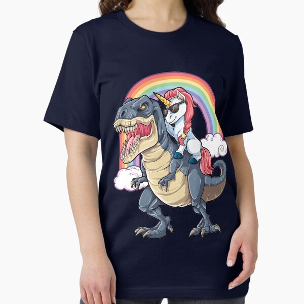 Item preview, Unicorn Riding Dinosaur T Shirt T-Rex Funny Unicorns Party Rainbow Squad Gifts for Kids Boys Girls designed and sold by LiqueGifts.