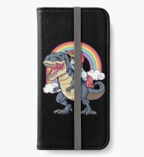 Unicorn Riding Dinosaur T Shirt T-Rex Funny Unicorns Party Rainbow Squad Gifts for Kids Boys Girls iPhone Wallet/Case/Skin