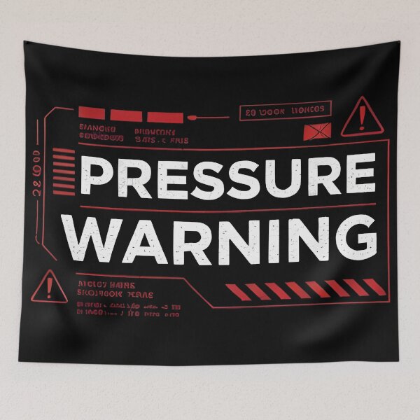 Item preview, Pressure Warning Sci Fi Horror Typography – Submarine Aesthetic designed and sold by Uglyandcute.
