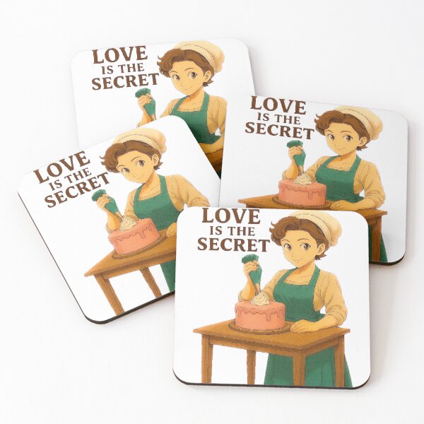 Item preview, “Love Is The Secret” Pastry Chef, Cute Anime Girl designed and sold by My Sibyls.