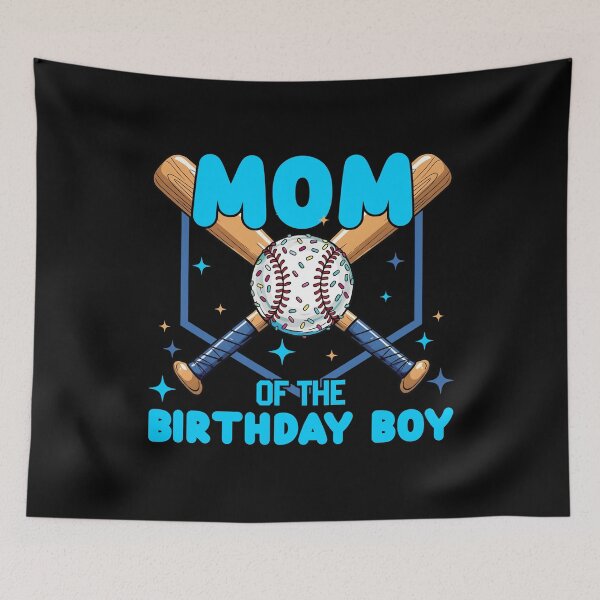 Item preview, Mom of the Birthday Boy Baseball Shirt designed and sold by KIROSALS.