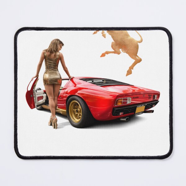 Item preview, Lambo Miura and heels designed and sold by MuchoMerchShop.