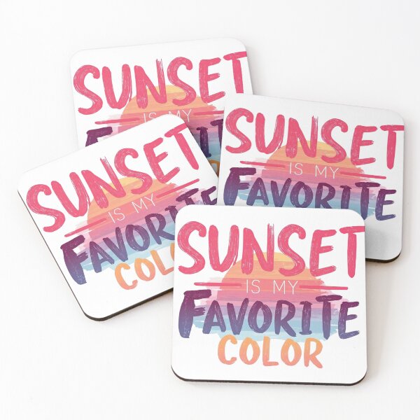 Item preview, Sunset Is My Favorite Color – Colorful Typography Design designed and sold by TroikaLabs.