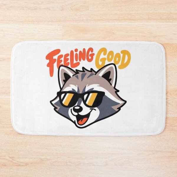 Item preview, Feeling Good Funny Raccoon Retro Sunglasses Cartoon Vibe designed and sold by SkyLark Studio.