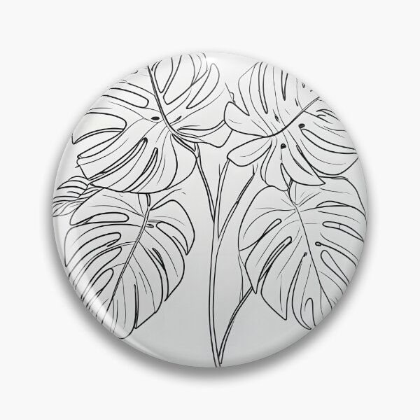 Item preview, Bold Monstera Leaf Line Art designed and sold by ArtnarongDesign.