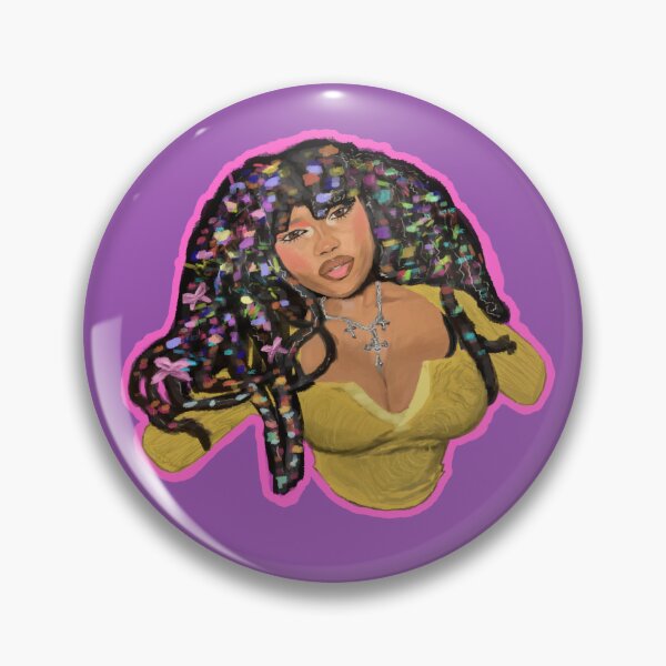 Item preview, Beautiful Black Woman Loc Queen Pink Outline designed and sold by Queen-Zizi-Arts.
