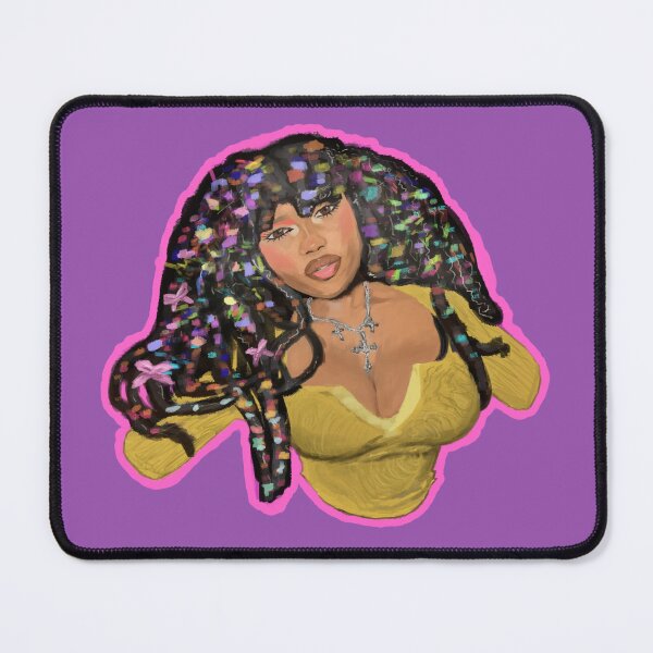 Item preview, Beautiful Black Woman Loc Queen Pink Outline designed and sold by Queen-Zizi-Arts.
