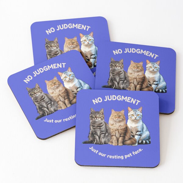 Item preview, No Judgment Just Our Resting Pet Face cats designed and sold by Rockyctees.