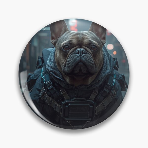 Item preview, MaisonGIGI: Urban Explorer - Cyberpunk Frenchie Techwear designed and sold by MaisonGIGI.
