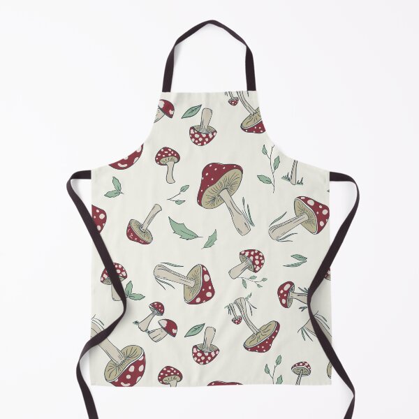 Item preview, Hand Drawn Red Mushroom Forest Pattern, Vertical Layout, Beige, Moody, Tossed designed and sold by FourAcreFarm.