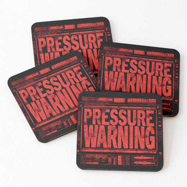 Item preview, Pressure Warning Sci Fi Horror Typography – Submarine Aesthetic designed and sold by Uglyandcute.