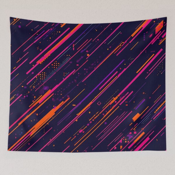 Item preview, Digital Velocity: Cyberpunk Neon Glitch Abstract Background designed and sold by VibranPalette.