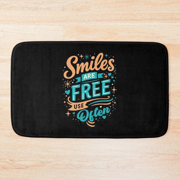 Item preview, Smiles Are Free Use Often – Positive Inspirational Quote designed and sold by Verse & Vibes.