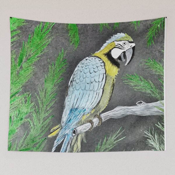 Item preview, Macaw Parrot Deep in the Jungle  designed and sold by Matt Starr Fine Art .