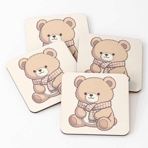 Item preview, Cute Teddy Bear with Scarf – Cozy Kawaii Illustration designed and sold by soletstudio.