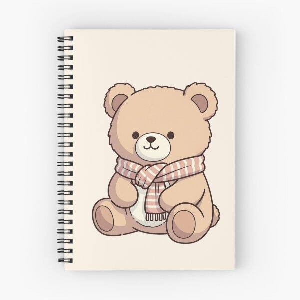 Artikelvorschau, Niedlicher Teddybär mit Schal – Gemütliche Kawaii-Illustration entworfen und verkauft von soletstudio.