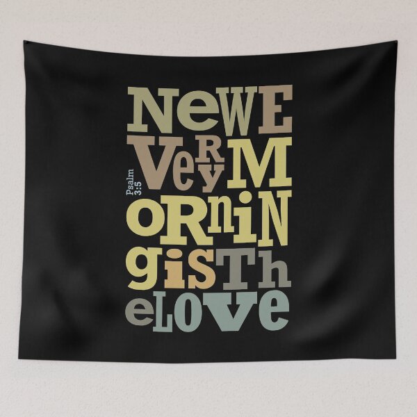 Item preview, New Every Morning Is The Love - Psalm 3:5 - Christian Hymn designed and sold by Vector-Artist.
