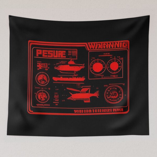 Item preview, Pressure Warning Sci Fi Horror Typography – Submarine Aesthetic designed and sold by Uglyandcute.