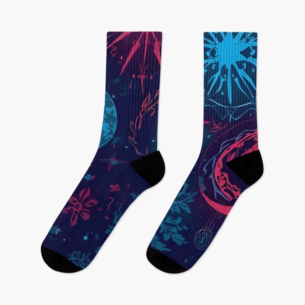 Item preview, Celestial Mysticism: Neon Moon and Star Pattern designed and sold by VibranPalette.