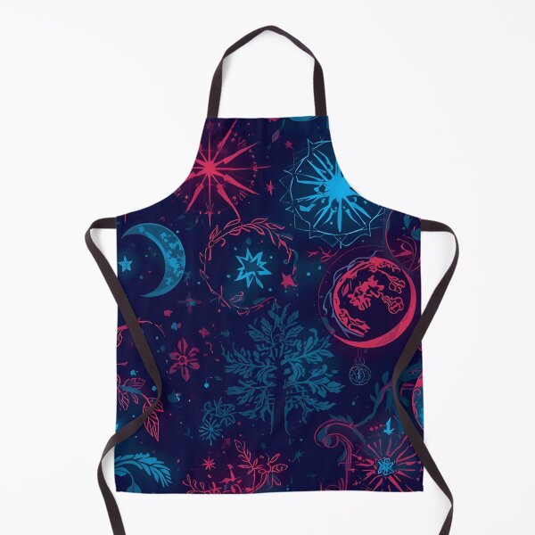 Item preview, Celestial Mysticism: Neon Moon and Star Pattern designed and sold by VibranPalette.