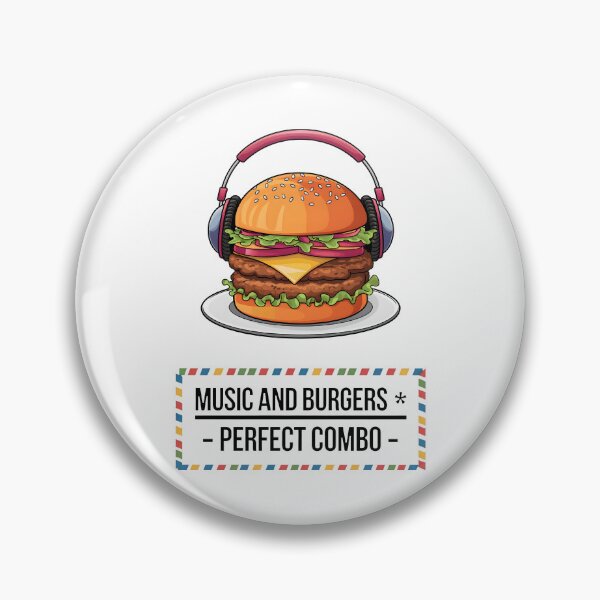 Item preview, Music and Burgers - Perfect Combo designed and sold by Dazzle-Sizzle.