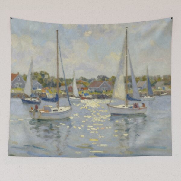 Item preview, Sailboats Nautical Art Impressionism designed and sold by SeaStarAlex.