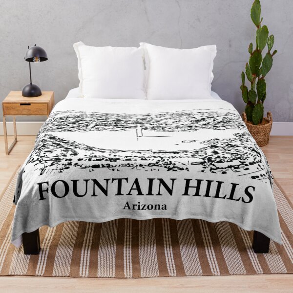 Item preview, Fountain Hills AZ - Ink Cityscape Illustration designed and sold by Lakeric Cityscapes.