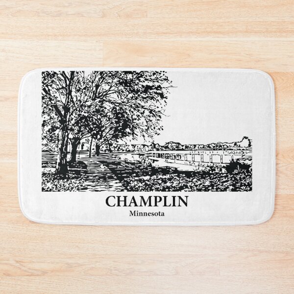 Item preview, Champlin MN - Ink Cityscape Illustration designed and sold by Lakeric Cityscapes.