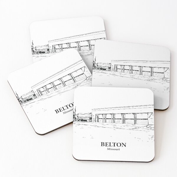 Item preview, Belton MO - Ink Cityscape Illustration designed and sold by Lakeric Cityscapes.