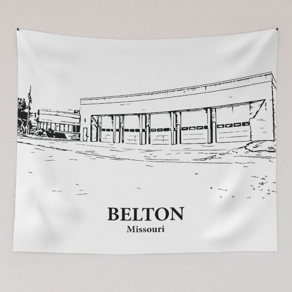 Item preview, Belton MO - Ink Cityscape Illustration designed and sold by Lakeric Cityscapes.