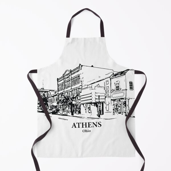 Item preview, Athens OH - Ink Cityscape Illustration designed and sold by Lakeric Cityscapes.