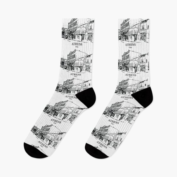 Item preview, Athens OH - Ink Cityscape Illustration designed and sold by Lakeric Cityscapes.