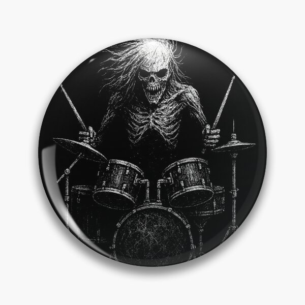 Item preview, Skeleton Drummer Art – Death Metal Gothic Horror designed and sold by Mortisigil.
