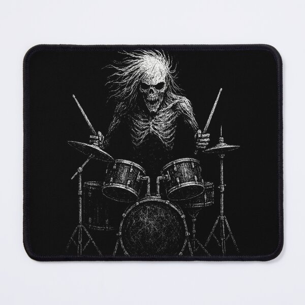 Item preview, Skeleton Drummer Art – Death Metal Gothic Horror designed and sold by Mortisigil.