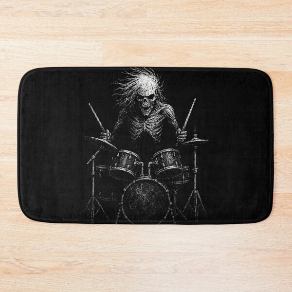 Item preview, Skeleton Drummer Art – Death Metal Gothic Horror designed and sold by Mortisigil.