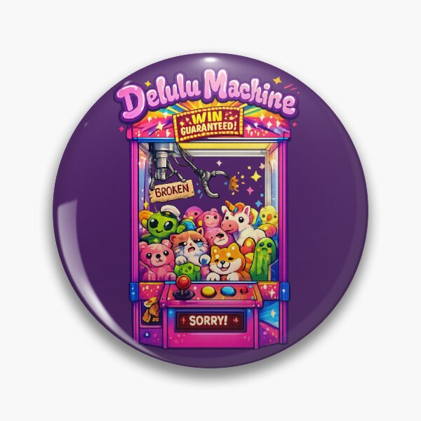 Item preview, Delulu Machine – Win Guaranteed (broken) Claw Machine Art designed and sold by StrayaDesign.
